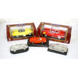 SELECTION OF FIVE MODEL VEHICLES including a 1955 Ford Thunderbird, boxed, 1957 Chevrolet Bel Air,