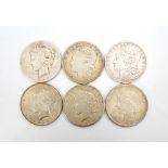 UNITED STATES OF AMERICA two Morgan dollars dated 1888 and 1921 (S),