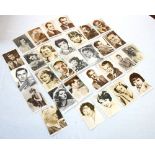 COLLECTION OF CINEMA PORTRAIT POSTCARDS 1920/50's, includes Clark Gable, Greer Garson,