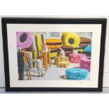 'UP TO ALLSORTS' BY STEVIE SPIERS signed photographic print, in black frame,