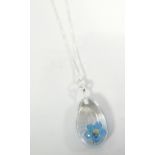 FORGET ME NOT PENDANT BY BOTANIC ISLES the hand pressed flower from the Isle of Arran preserved