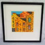 'CHANGING GABLES' BY IAN MCNICOL Varied Edition 13/17, colour etching in black frame,