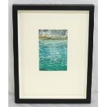 'VIEW TO ARRAN' BY IAN MCNICOL Artist's proof, etching in black frame, signed and titled,