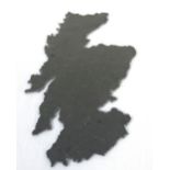 MAP OF SCOTLAND SLATE CHEESE BOARD BY SLATED the natural slate board cut into the shape of a