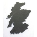 MAP OF SCOTLAND SLATE CHEESE BOARD BY SLATED the natural slate board cut into the shape of a