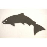 SALMON SLATE CHEESE BOARD BY SLATED the natural slate board cut into the shape of a salmon and