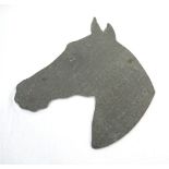 HORSE HEAD SLATE CHEESE BOARD BY SLATED the natural slate board cut into the shape of a horse's
