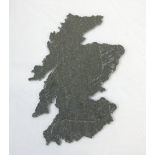 LARGE MAP OF SCOTLAND SLATE CHEESE BOARD BY SLATED the natural slate board cut into the shape of a