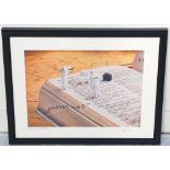 'MURDER INVESTIGATION' BY STEVIE SPIERS signed photographic print, in black frame,