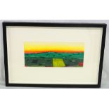 'NEW SCOTTISH LANDSCAPE II' BY IAN MCNICOL Artist's Proof II, colour etching in black frame,