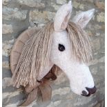 CREAM HARRIS TWEED FAUX TAXIDERMY PONY H