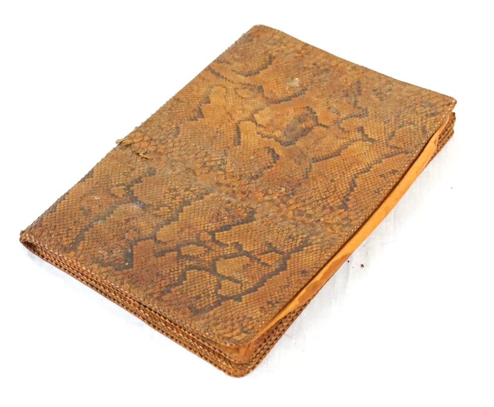 LARGE VINTAGE PYTHON SNAKESKIN WALLET