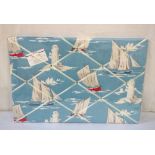 LARGE NAUTICAL THEMED FABRIC NOTICE BOAR