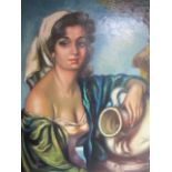 ITALIAN SCHOOL 20TH CENTURY
Young Girl with Wine Flagon
Oil on Board
72cm x 59cm