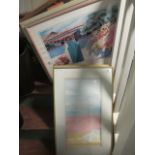 A MISCELLANEOUS COLLECTION of framed prints (5)