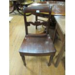A PAIR OF NINETEENTH CENTURY MAHOGANY CHAIRS the rectangular backs with shaped centre splat dished