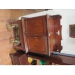 A MUSIC CABINET late 19th century the raised three quarter gallery with pierced back and sides