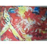 after MARC CHAGALL Joy to the World With Darvick Certificate of Authenticity Verso 39cm x 21cm