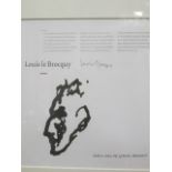 LOUIS LE BROCQUY Birthday of Samuel Beckett A Lithograph Signed in Pencil 18cm x 16cm