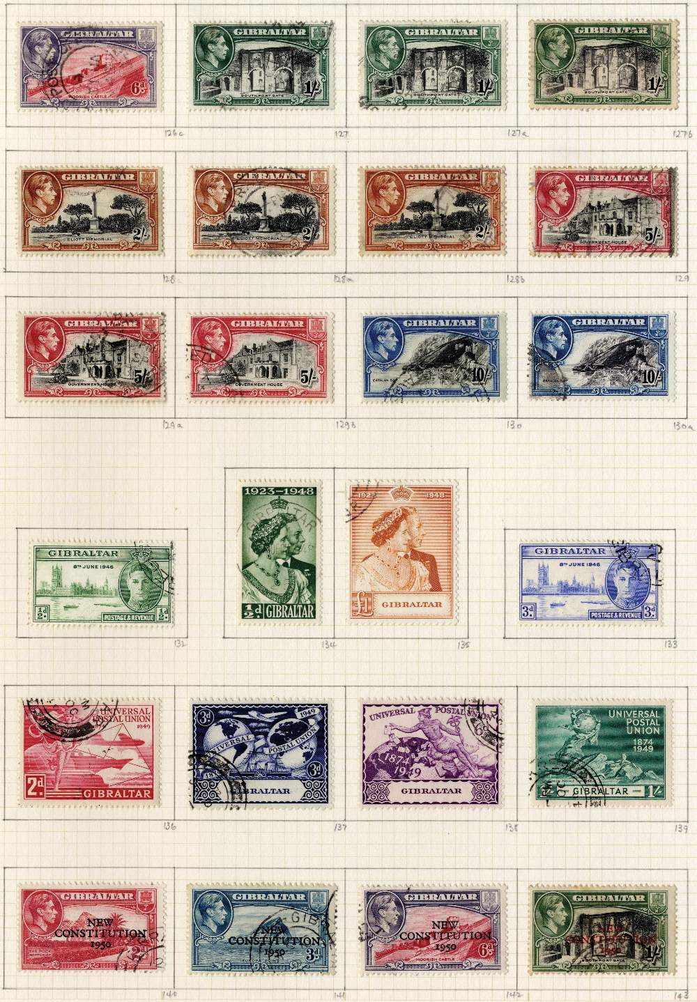 Collections and Miscellaneous. 1937-52 used collection of British Europe on Philatelic leaves with