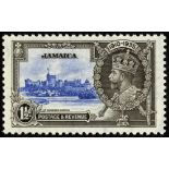 Jamaica. 1935 1½d Silver Jubilee unmounted mint, Plate '1' R9/1 extra flagstaff. SG 115a (£90)