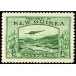 New Guinea. 1935 £5 emerald-green, fine mint, exceptionally well centred. SG 205 (£750)