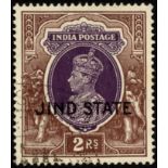 Indian Convention States. Jind. 1937 2r JIND STATE, fine used with part hooded CDS. SG 122 (£170)/CW