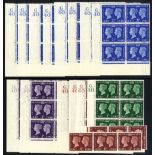 Great Britain. 1940 Centenary Cylinder blocks of six (thirty-two plus four duplicates). Typically