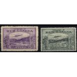 New Guinea. 1935 £2 and £5 Airmails, mint Panelli forgeries, the £5 with some browning on reverse.