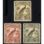 New Guinea. 1932 redrawn 5/-, 10/- and £1, fine mint. SG 187-9 (£205)