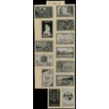 Tonga. 1951 set of thirteen photographic essays for the 1953 definitives (no 5/-), similar to issued