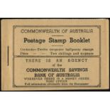 Australia. Booklets. 1942 2/6d black on buff cover, stamps upright in the booklet. SG SB28 (£110)/CW