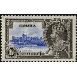 Jamaica. 1935 Silver Jubilee 1_d, fine mint with Pl. '2' R2/1 short extra flagstaff. SG 115a (£130)