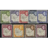 Falkland Islands Dependencies. 1948 Thin Map set of eight, fine used. SG G9-16 (£110)/CW 41-9