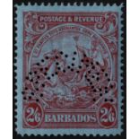 Barbados. 1925-32 set of thirteen overprinted or perforated SPECIMEN Type D16x or D20, fine mint. SG