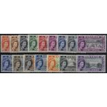 Bahamas. 1954 set of sixteen, unmounted mint. SG 201-16 (£100)