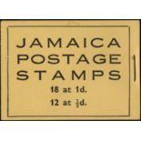 Jamaica. Booklets. 1947 2/- black on yellow booklet, mint, average perfs. SG SB10a (£110)/CW B5