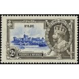 Fiji. 1935 2d Silver Jubilee unmounted mint, Pl. 2A R10/1-2 line by turret. SG 243f (£150)