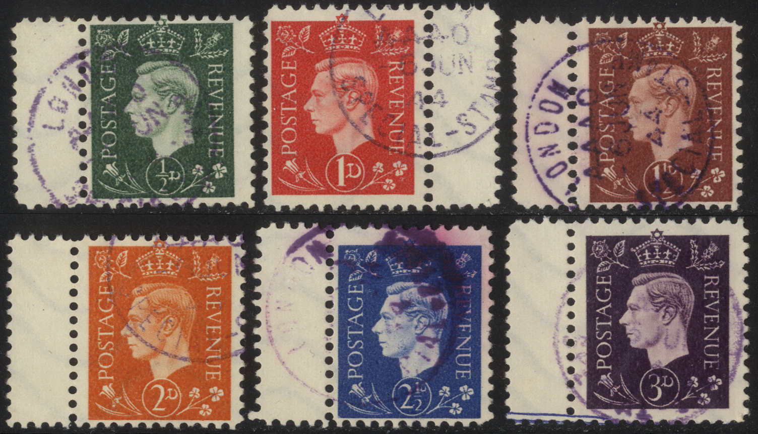 Great Britain. Propaganda forgeries. 1944 German imitations of the _d - 3d definitives (six), - Image 2 of 2