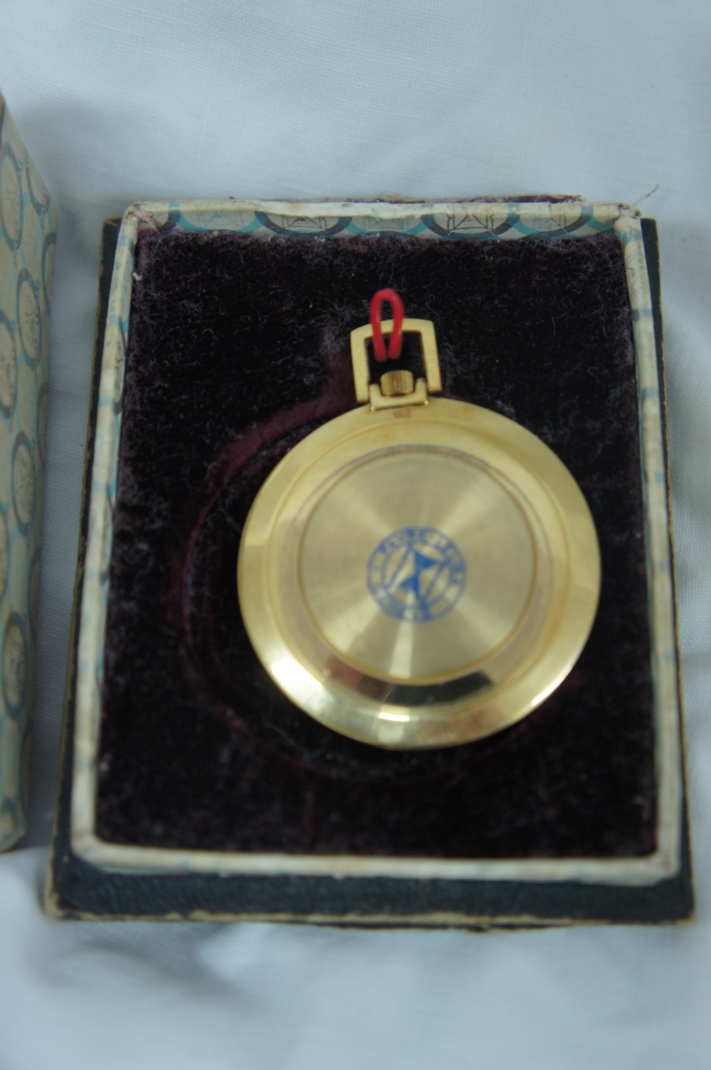 Favre-Leuba gold plated pocket watch in original box - Image 2 of 3