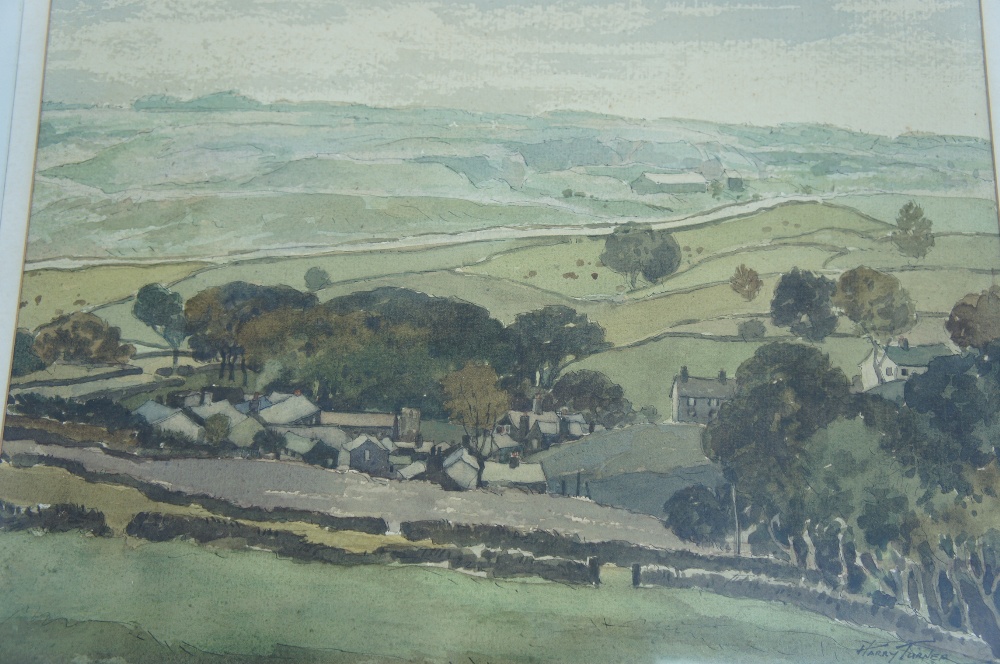 Harry Turner, Near Howarth. Watercolour and ink, Signed, 11 x 15 ins.