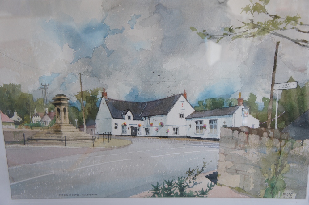 Norman Sayle R.I., The Cross Hotel, Aylburton, Watercolour, Signed and dated 2000, 15 x 22 ins.