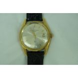 Girrard-Perregaux Gyromatic 39 jewels, 18ct gold cased gent's wristwatch with date aperture, case