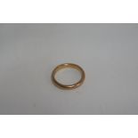 9ct gold wedding band, size K / L