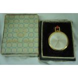 Favre-Leuba gold plated pocket watch in original box