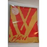 Red and gold silk scarf from the Royal Academy of Arts, signed BLOW (unused)