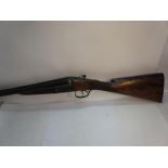 D.B. Crockart-Perth 16 bore box lock side-by-side shotgun no. 1744 length 109cm, together with leg