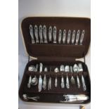 Georg Jensen - Canteen of silver cutlery for six persons - silver acorn pattern, eighty-two pieces