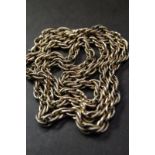 9ct gold fancy rope link chain 43.5 g