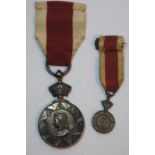 Abyssinian War Medal awarded to Surgeon Major GGW Maitland, Bombay M Dept. together with miniature